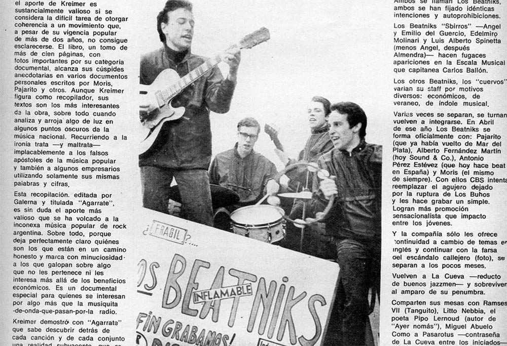 Agarrate que vamos a galopar - Vuelven a La Cueva —reducto de buenos jazzmen— y sobreviven al amparo de su penumbra. Comparten sus mesas con Ramses VII (Tanguito), Litto Nebbia, el poeta Pipo Lernoud (autor de "Ayer nomás"), Miguel Abuelo Como a Pasarotus —contraseña de La Cueva entre los iniciados— (más adelante Los Abuelos de la Nada), Javier Martínez, Alejandro Medina (entonces bajo de Los Sesaons), Quique y Freddy (de Los Náufragos), Billy Bond, Horacio Martínez (El gordo Martínez). beatniks