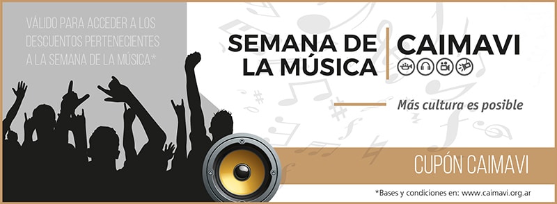 Actividades por la Semana de la Música - Entre el 25 y el 30 de septiembre tendrá lugar la Semana de la Música, organizada por la Cámara Argentina de Instrumentos Musicales, Audio, Video e Iluminación. Habrá capacitaciones, encuentros con artistas y grandes descuentos en los comercios adheridos. Con el slogan Más cultura es posible, la CAIMAVI tiene como objetivo "impulsar el crecimiento de los artistas en formación e incentivar a más personas a tocar un instrumento o manejar una consola o un equipo de audio, video y/o iluminación, y brindar herramientas de capacitación a cualquier actor o investigador interesado en las industrias audiovisuales".
En el programa de esta primera edición de la Semana se destacan capacitaciones técnicas y artísticas, tanto con músicos como con técnicos especializados. La entrada a estos eventos será totalmente gratuita. La agenda completa:
LUNES 2512:00 – Auditorio sorpresa en Palermo. Encuentro con Pablo Laporta - Solo Set
14:00 – Auditorio sorpresa en Palermo. Encuentro con Manu Sija
16:00 - Auditorio sorpresa en Palermo. Encuentro con Nico Polo (Asspera)
18:30 - Auditorio sorpresa en Palermo. Encuentro con Kapanga
19:00 - Facultad de Ciencias Económicas UBA - Uriburu 763, CABA. Charla: Experiencias y Sonidos. Hernán Aramberri
MARTES 2612:00 – Auditorio sorpresa en Palermo. Encuentro con Sebastián Hoyos (Tambores Argentinos)
16:00 - Auditorio sorpresa en Palermo. Encuentro con Roy Quiroga y Pablo Memi (Ratones Paranóicos)
18:00 - Auditorio sorpresa en Palermo. Encuentro con Andy Vilanova (Carajo)
MIÉRCOLES 2710:00 – Cámara Argentina de Radios Online (CADERO), Pasco 580, CABA. Workshop: Encuentro de Innovación y Actualización Tecnológica para Radios Online. Inscripción libre y gratuita hasta ocupar capacidad de la sala.
17:00 – Confederación Argentina de la Mediana Empresa (CAME), 25 de Mayo 457, CABA. Taller: ¿Cómo contactar a los medios y no caer en la papelera? Descubre las herramientas necesarias para que la prensa haga eco de tu música. Dirigido a músicos, representantes y agentes de prensa y RRPP. A cargo de Frank Hernández (Rocktambulos). Entrada libre y gratuita hasta ocupar la capacidad de la sala.
JUEVES 2811:00 – Confederación Argentina de la Mediana Empresa (CAME), 25 de Mayo 457, CABA. Capacitación: Altoparlantes, la técnica detrás del arte. Análisis de los objetivos del refuerzo sonoro y su rol en la escena musical. Relación entre los aspectos técnicos de un sistema de sonido con su repercusión en la reproducción musical. Entrada libre y gratuita hasta ocupar la capacidad de la sala.
VIERNES 299:30 – UCES, Paraguay 1332, CABA. YouTube y nuevos formatos: el caso de los guitar tubers. Mario Freiria (Tus Clases de Guitarra). Entrada libre y gratuita hasta ocupar la capacidad de la sala.
11:00 – Confederación Argentina de la Mediana Empresa (CAME), 25 de Mayo 457, CABA. Clínica: Iluminación led y efectos especiales. Entrada libre y gratuita hasta ocupar la capacidad de la sala.
19:00 - Facultad de Ciencias Económicas UBA - Uriburu 763, CABA. Luis Salinas. Entrada libre y gratuita hasta ocupar la capacidad de la sala.
SÁBADO 3020:00 - Centro Cultural San Martin (Sala Muiños) - Sarmiento 1562. Pachecos Y para todos los músicos, uno de los grandes atractivos sin dudas serán los descuentos de hasta 40% que tendrán presentando el cupón en los comercios adheridos (el listado puede consultarse en la web de la Cámara). 8128d31f f41d 4db6 8835 90ae48103da8