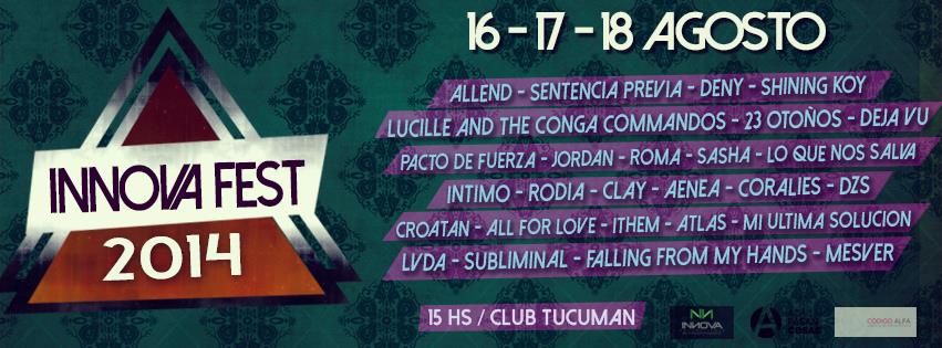 Innova Fest 2014: 3 días, 20 bandas - Finde largo con muchas propuestas y entre las destacadas te presentamos el Innova Fest. Un evento de tres días con más de 20 bandas emergentes, feria de discos y diseñadores independientes. innova2014