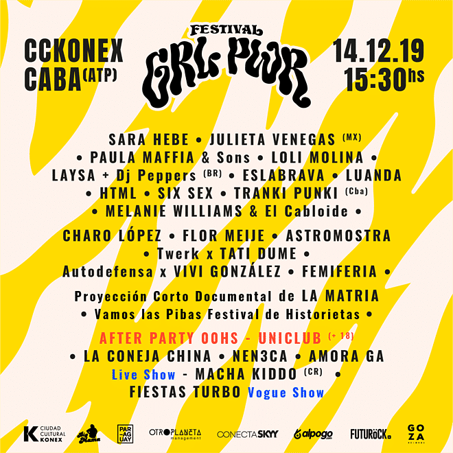 El festival de las pibas llega a Buenos Aires - ¿Faltan artistas femeninas o faltan escenarios? El Festival GRL PWR es una clara muestra de que la respuesta es lo segundo. El 14 de diciembre, en el Konex, el festi de mujeres más grande del país planta bandera por primera vez en Buenos Aires para mostrar, una vez más, que talento no escasea. 74cde752 f290 4a12 a1a1 55ae9817e7ae