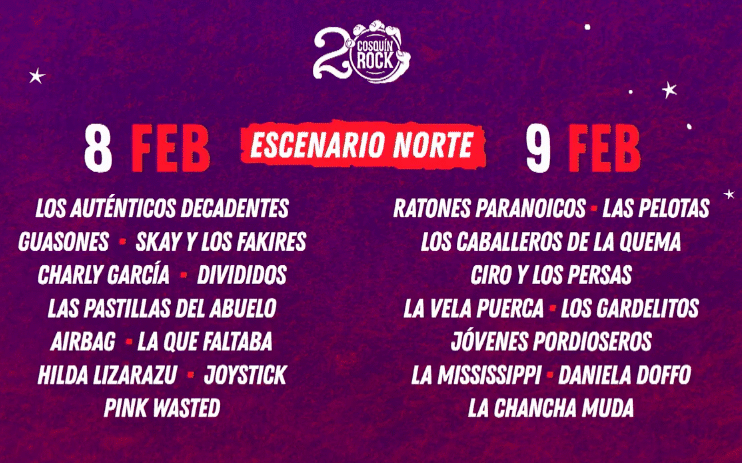 Charly, Divididos y los clásicos de siempre, en Cosquín Rock 20 - La edición 20 del festival más federal de la Argentina ya tiene motivos para ser más que especial con una grilla bien variada en estilos. 7513470e 2fc2 4c74 9c8e 8154039b8cf3