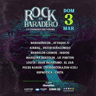 Rock en Baradero: un ritual que crece año a año en la provincia de Buenos Aires - El festival se llevará a cabo, en su edición 2019, los días 2, 3 y 4 de marzo. En esta quinta edición, la ceremonia del verano reunirá nuevamente varios estilos musicales que conviven en la escena nacional para confluir en una experiencia sin igual. d1dccd7d 60ff 4210 94b2 d2539e549b1c