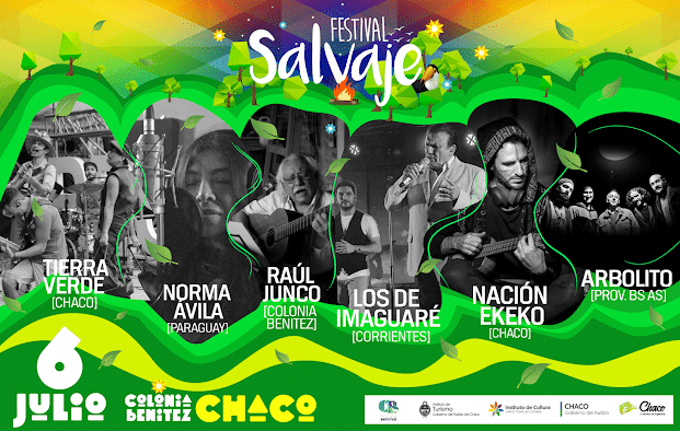 Llega el Festival Salvaje - "El Festival Salvaje nace como iniciativa para acercarnos y celebrar la importancia de la naturaleza y el respeto que le debemos como habitantes de la Tierra. Buscamos que se genere un encuentro en el que además de compartir y pasar una jornada llena de vivencias, también se aprenda algo más de nuestras culturas, sin importar qué edad tengas. Estamos trabajando mucho para lograrlo y esperamos que Colonia Benítez se llene de gente del Chaco y también por qué no, de las provincias vecinas", invita Diego Pérez de Nación Ekeko y Tonolec. e094abb1 62ef 4a0a b20b 51e8c985d547