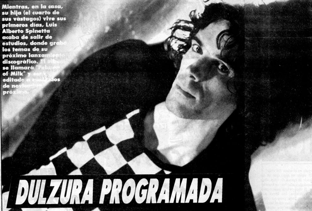 Rescate: Spinetta graba "Peluson of milk" - Este disco del Flaco fue registrado en su propio estudio mientras nacía Vera, su cuarta hija. Es un trabajo "de un gran contenido melódico, muy pop y hecho con el corazón", según describe en esta entrevista. Rescate de una nota publicada en la Revista Pelo Nº405, octubre de 1991.? spinetta