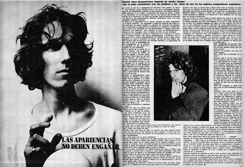 Las apariencias no deben engañar - Spinetta hace declaraciones después de mucho tiempo: vale la pena encontrarse con las palabras y las ideas de uno de los mejores compositores argentinos. 21914893 c62b 46e3 96b2 6550b04af266