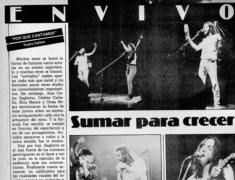 Porque cantamos en vivo: sumar para crecer - Muchas veces se buscó la forma de fusionar varios artistas en. un mismo espectáculo y muchas veces se fracasó. Los "invitados" suelen aportar nada más que cartel y los festivales pocas veces eluden los inconvenientes organizativos. 5a927f27 6bd3 45b7 9b59 1250375eeb9c