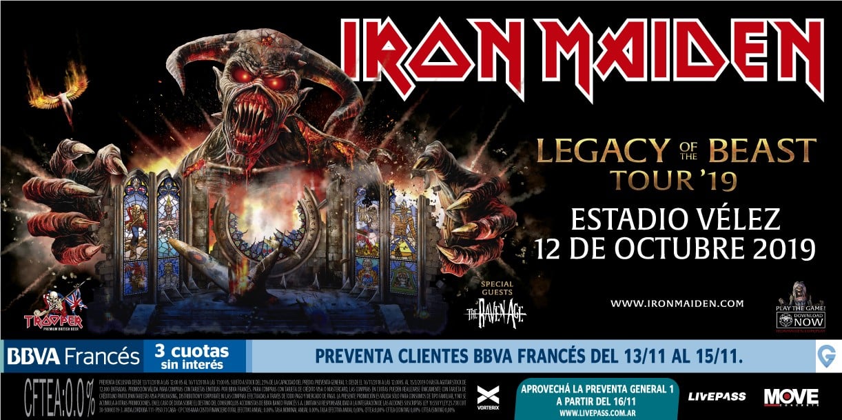 Iron Maiden vuelve a la Argentina - Mientras que la primera parte de la gira tuvo lugar en suelo europeo, donde más de 750 mil personas disfrutaron de los diferentes conciertos de la banda insignia del New Wave Of British Heavy Metal, en esta nueva visita al suelo local, Iron Maiden promete un espectáculo nunca antes visto. 69af35b8 e921 43e7 a681 e28032a160bc