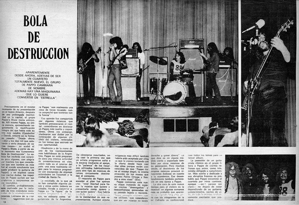 Bola de destrucción - Precisamente en el mismo momento de su presentación en el teatro Atlantic, después de una prolongada inactividad en la capital, el grupo Pappo's Blues moría volviendo. 707cbedd 4e8f 40c7 960d cf475fa603c6
