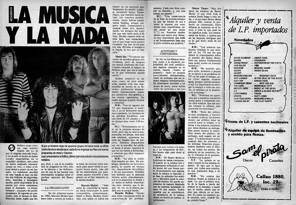 Hellión: La música y la nada - Ni por un instante dejan de aparecer grupos de heavy metal. la UROM (Unión Rockera Metalúrgica) cada dia ve engrosar sus filas con nuevas propuestas de metal y volumen. Aqui presentamos a Hellion, último (por esta edición) descubrimiento metálico. 840b23e6 7bcd 45c6 9d9f 7ad0a0a0e2f0