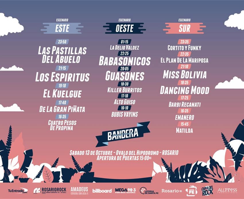 Festival Bandera: todo lo que tenés que saber - Peluquería, barbería, juegos de realidad virtual, arcades, fútbol tenis, ping pon, metegol, muestra de fotos de Los Pericos, Tunel Cuna del Rock, intervención en distintos espacios, muralistas, un globo aerostático, patios cerveceros, gastronomía (con opciones para vegetarianos, veganos y celíacos) y zonas de descanso, son algunas de las propuestas del Bandera, en Rosario. 97dbf027 c420 439e aeaa c5db2d7a1ba6