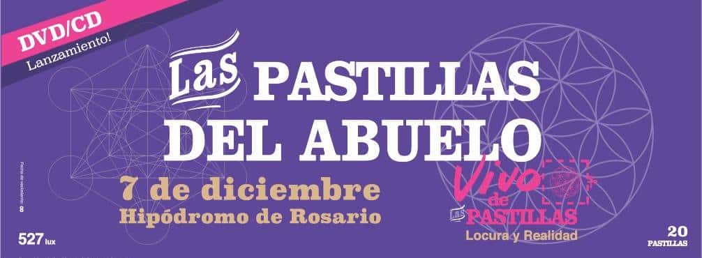 Las Pastillas del Abuelo lanza su primer CD+DVD - La presentación de "Locura y realidad" será el 7 de diciembre en el Hipódromo del Parque Independencia, en Rosario. Las entradas ya pueden conseguirse online y en algunos locales físicos de la ciudad santafesina. a2c04dba 6e6f 4612 b67f c642861ede9f