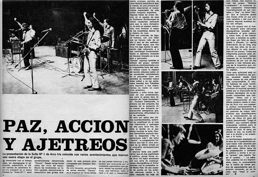 Paz, acción y ajetreos - La presentación de la "Suite N° 1" de Arco Iris coincide con varios acontecimientos que marcan una nueva etapa en el grupo. bf5d1c36 6663 4a91 997c 0c3cd1d8d22f