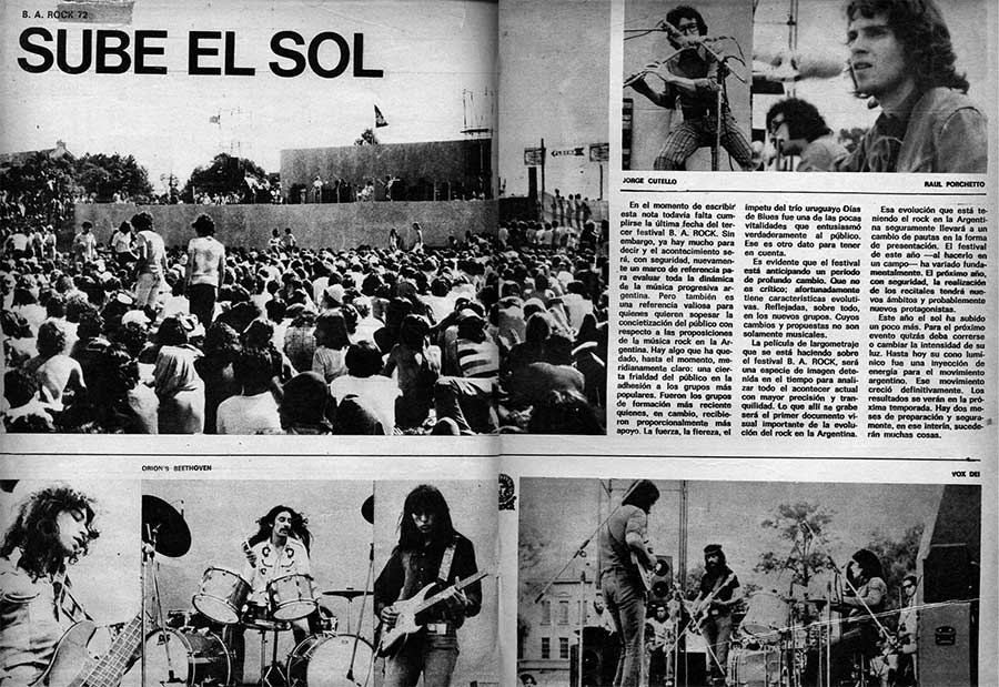 B.A.Rock: sube el sol - En el momento de escribir esta nota todavía falta cumplirse la última fecha del tercer festival B. A. ROCK. Sin embargo, ya hay mucho para decir y el acontecimiento será, con seguridad, nuevamente un marco de referencia para evaluar la música progresiva argentina. c54a50cb af6a 4c71 88ad 5d577e99a39a