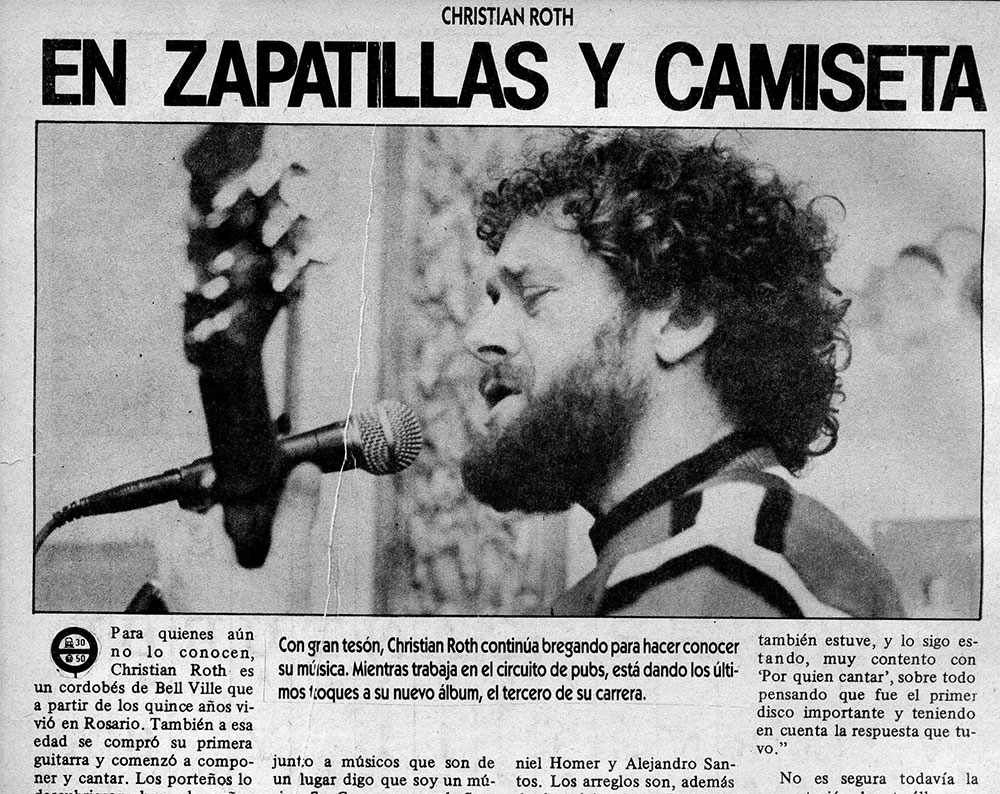 Christian Roth: en zapatillas y camiseta - Con gran tesón, Christian Roth continúa bregando para hacer conocer su música. Mientras trabaja en el circuito de pubs, está dando los últimos toques a su nuevo álbum, el tercero de su carrera. dd6146eb 6b24 479c 8b3e ddf3b567b3fe