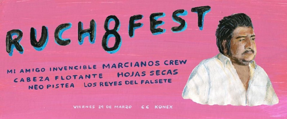 Seis bandas locales animarán una nueva edición del Ruchofest - Los Reyes del Falsete, Mi Amigo Invencible y Cabeza Flotante son algunas de las bandas que animarán una nueva edición de Ruchofest, el próximo viernes 24 de marzo en Ciudad Cultural Konex.
El encuentro, que comenzará a las 22 en el reducto de Sarmiento 3131, en la zona porteña del Abasto, contará además con las actuaciones de los grupos Hojas Secas, Marcianos Crew y Neo Pistea.
Ruchofest es una fiesta ideada y producida por Esteban y Manolo Lamothe en donde se presentan diferentes bandas, artistas audiovisuales y dj's de la escena emergente. 17190986 415887112082695 1017529294542078614 n