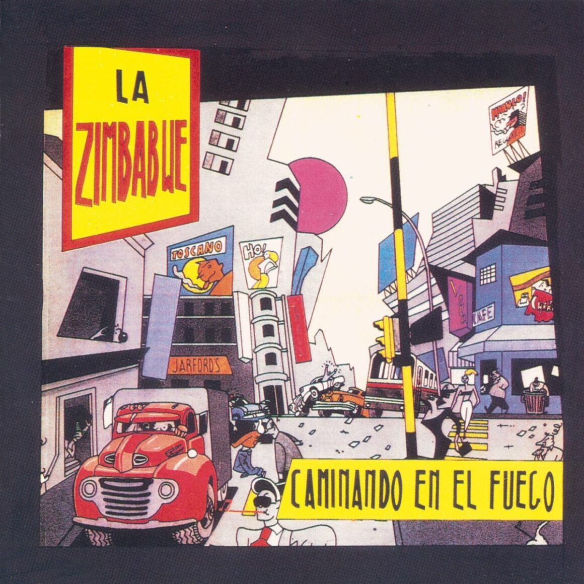 “Caminando en el fuego”, La Zimbabwe - Este segundo long play de La Zimbabwe aparece en el mercado argentino en momentos en que el interés por la música reggae parece haberse diluido casi por completo. Sin embargo, los músicos de esta banda parecen estar muy convencidos y comprometidos con lo que hacen, porque se nota una importante evolución musical con respecto a su primer disco. Caminando en el fuego
