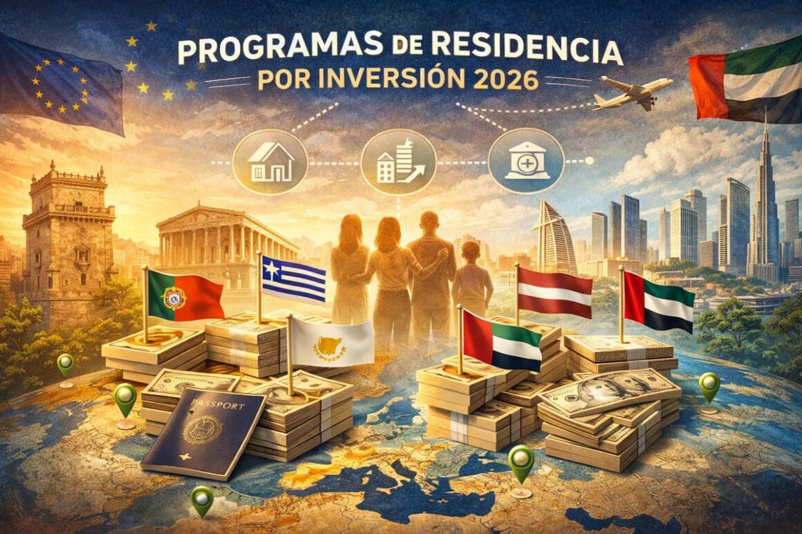 Programas de residencia por inversión más atractivos en 2026 - Los programas de residencia por inversión están cambiando rápidamente. España cerró su Golden Visa tradicional en 2025, Portugal ajustó sus umbrales mínimos, y varios países europeos endurecieron sus requisitos. residencia por inversion