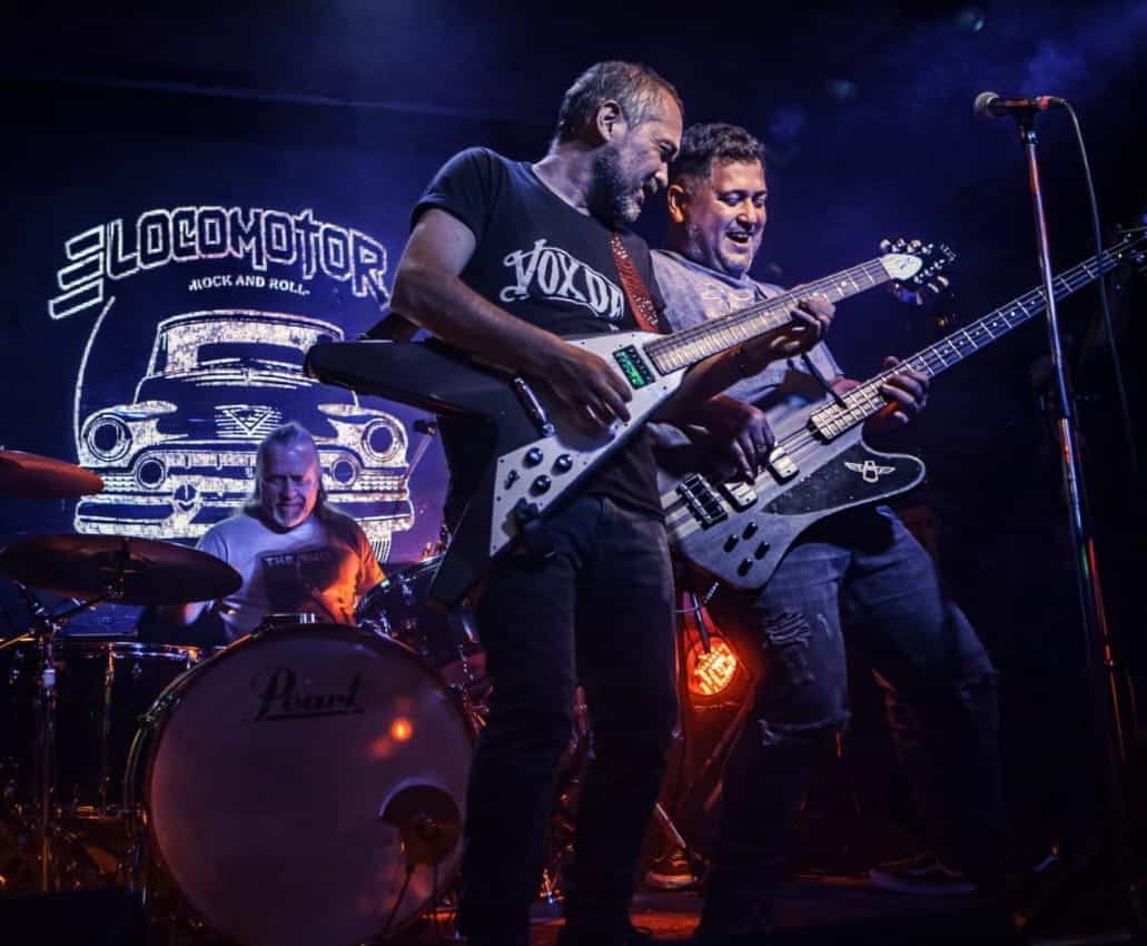 Locomotor: “Estamos en el momento más alto en cuanto a composición” - Más que nada encontrarnos con gigantes de la escena nacional y en su gran mayoría dueños de una humildad tremenda. Tuvimos la oportunidad de tener una gran amistad con Osvaldo "Bocón" Frascino, bajista de Pescado Rabioso y músico pionero del rock, que nos contaba que en los ensayos de Las bandas Eternas, le hablaba al Flaco Spinetta de lo bien que sonaba Locomotor. Locomotor. Foto de prensa